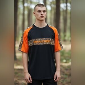 Realtree Men's Size XL Staghorn Creek Camo Outdoors Hunting Drifit Shirt